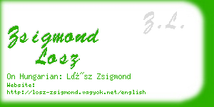 zsigmond losz business card